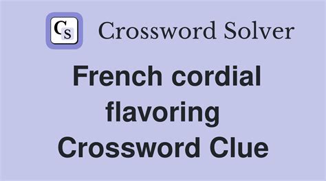 Biscotti flavoring crossword clue? Find the answer to the crossword clue Biscotti flavoring. 1 answer to this clue. ... 5 letter answer(s) to biscotti flavoring. ANISE. liquorice-flavored seeds, used medicinally and in cooking and liquors ; ... Cordial flavoring Dill relative Drink flavoring Flavoring for pfeffern Licorice flavor …